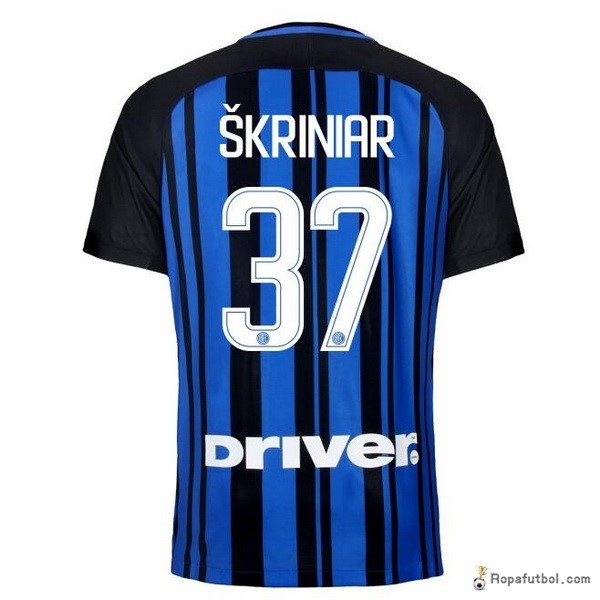 Camiseta Inter de Milán Replica Primera Ropa Skriniar 2017/18